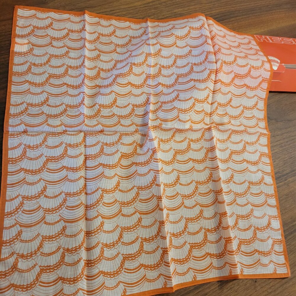 NIB Borguese 100% Cotton Shell Design Bandana/Scarf Vintage 70's - Picture 3 of 4